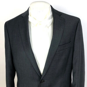 Alfani SLIM FIT 39 Men's 100% Wool Two Button Blazer Sport Coat Jacket Gray